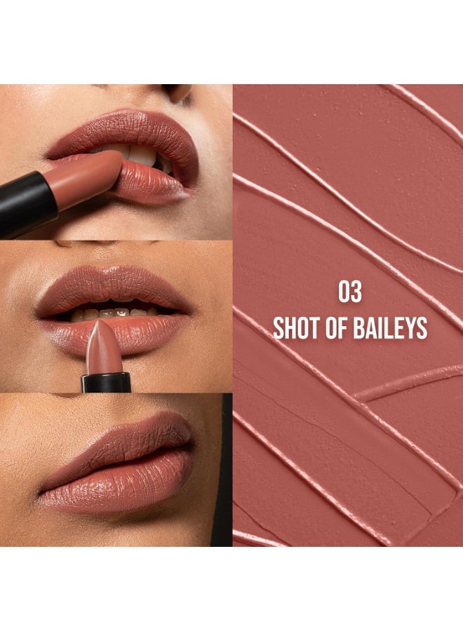 Staze 9to9 Crème De La Matte Lipstick | Intense Color Payoff | Weightless Silky Formula | Smudgeproof & Transferproof | 12 Hrs Stay | Non-Drying Pigmented Lightweight | 03 Shot of Baileys | 4.2 g - Image 2